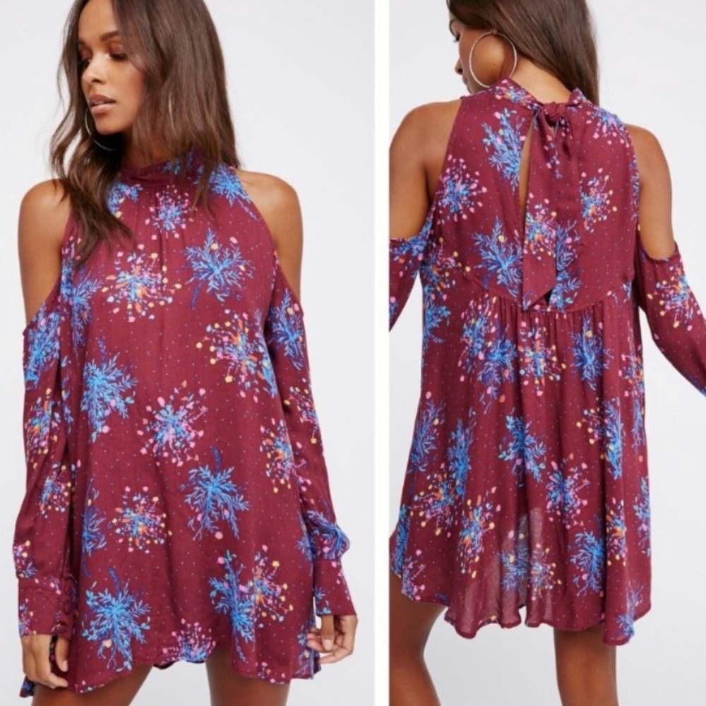 Free People Kaleidoscope Dream Cold Shoulder Tunic - Size XS